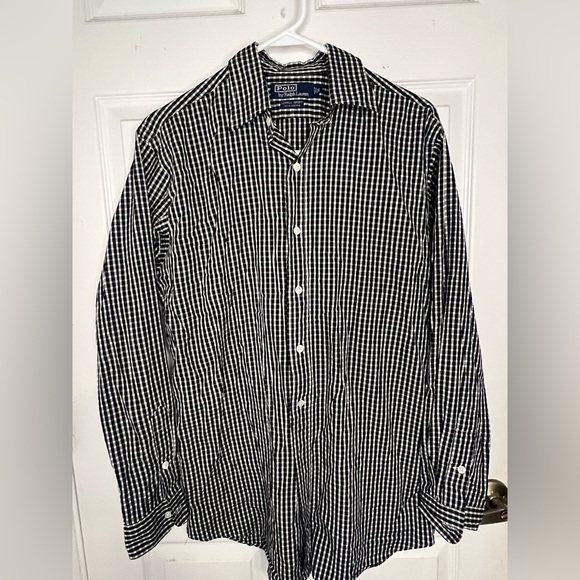 Polo by Ralph Lauren Black and White Checkered Men's Shirt - Picture 1 of 5
